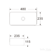 Above counter basins