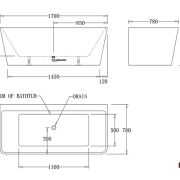 Back to wall bath tubs