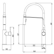 Kitchen pull out taps