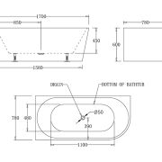 Back to wall bath tubs – Corner